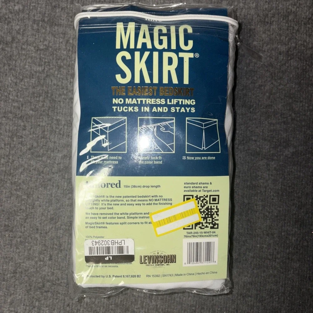 Magic Skirt King Bed Skirt White Tailored 15
